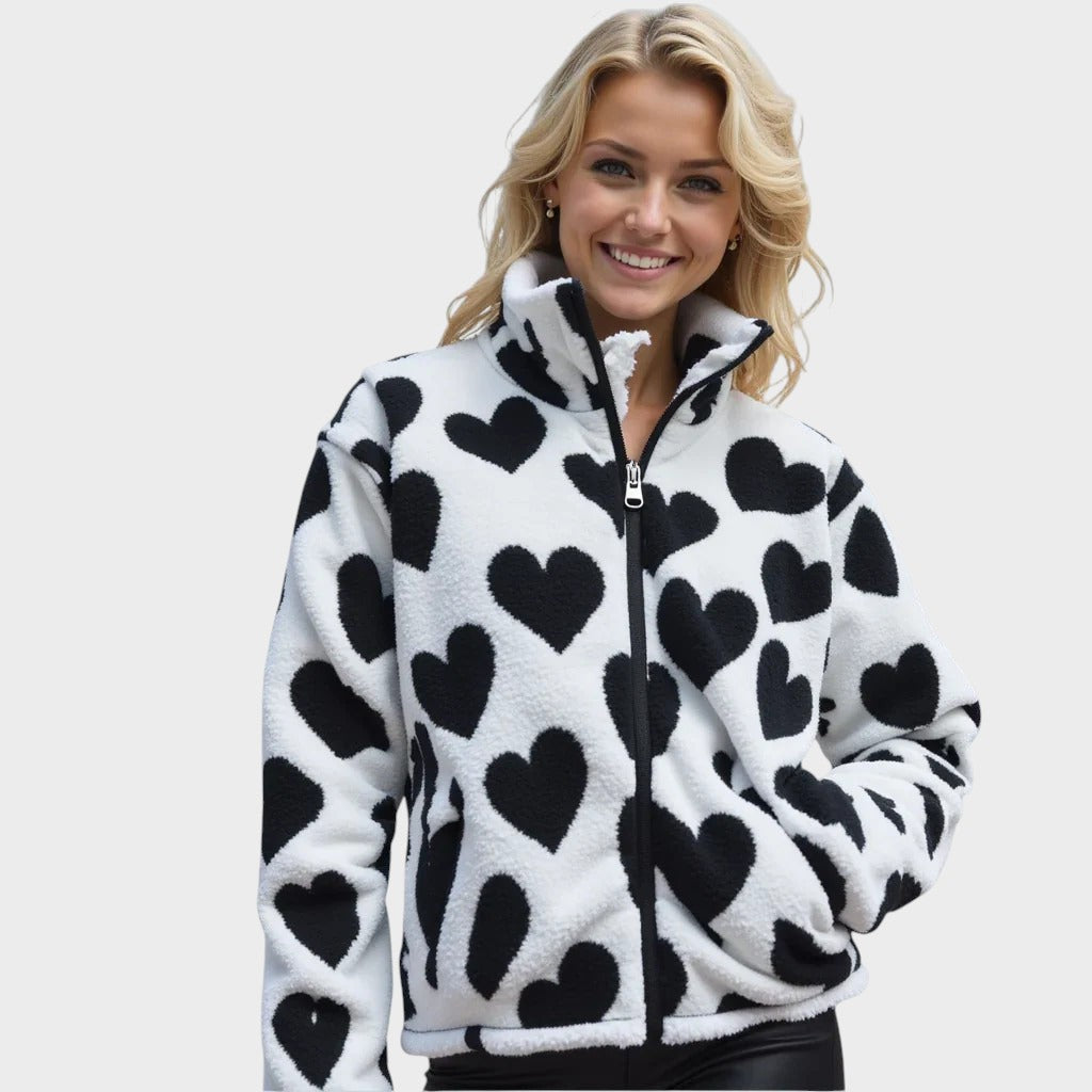 Ivana™ | Two-Layer Jacket with Heart Pattern