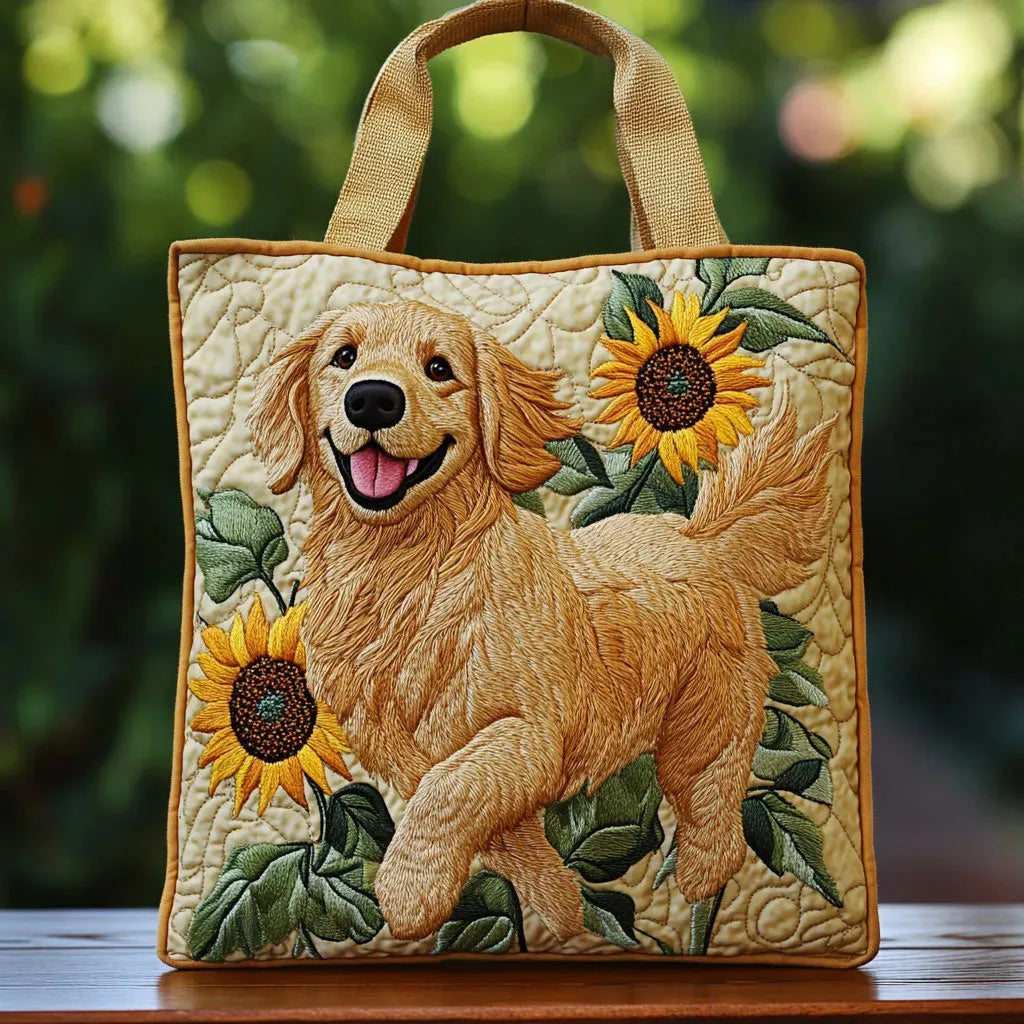 Golden Velvet Tote Bag