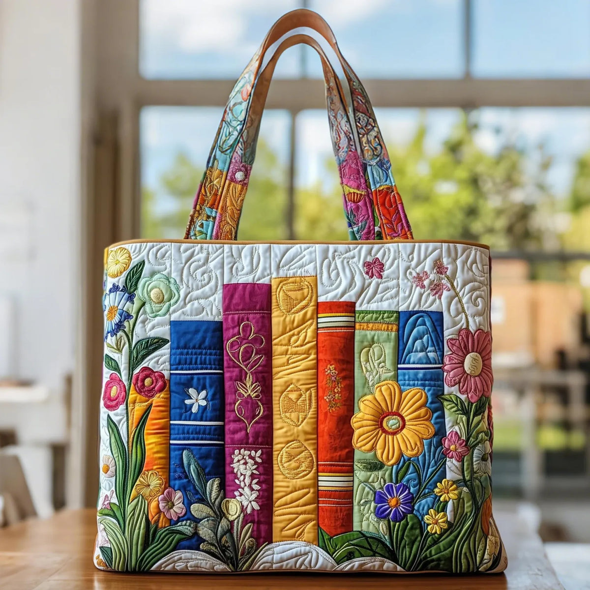 Handmade Bag "Floral Library"