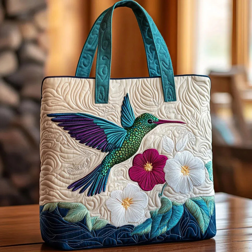 Woven Bag with Flowers
