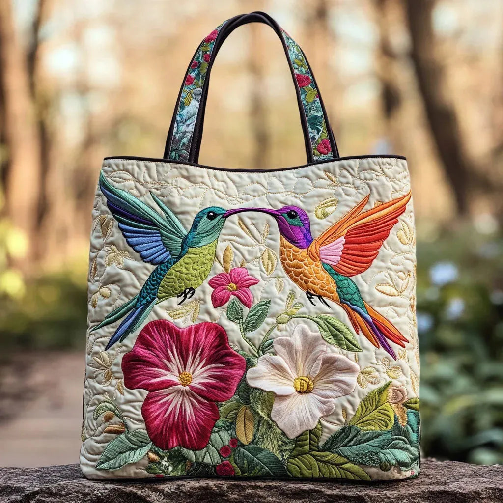 Padded Bag with Hummingbird