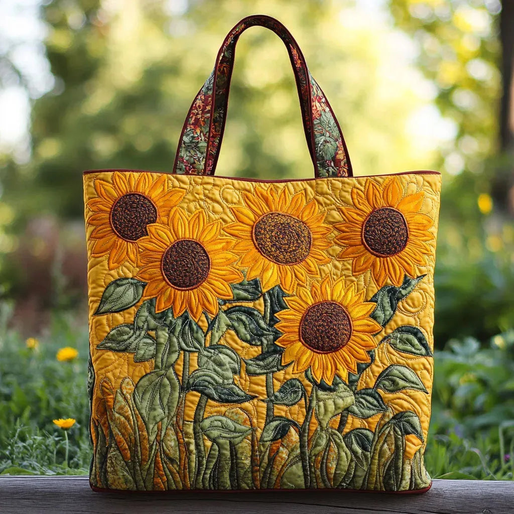 Classic Tote Bag with Sunflower Design