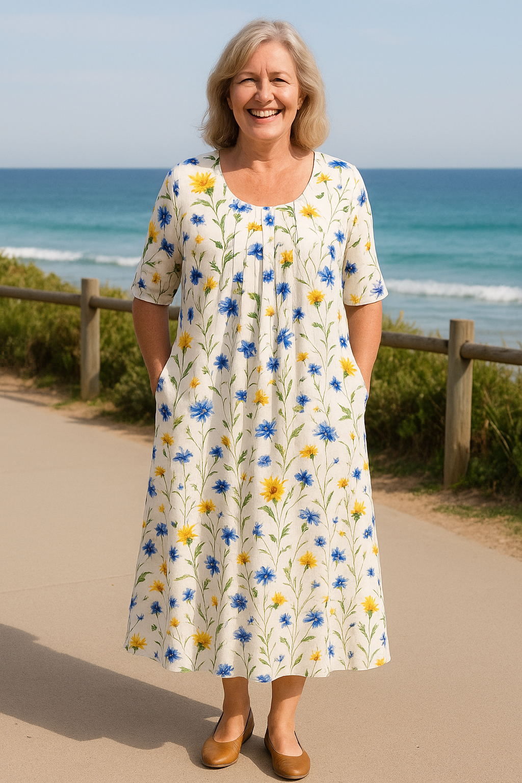 Ivryrose | Elegant Flowing Dress – Belly-Friendly Design