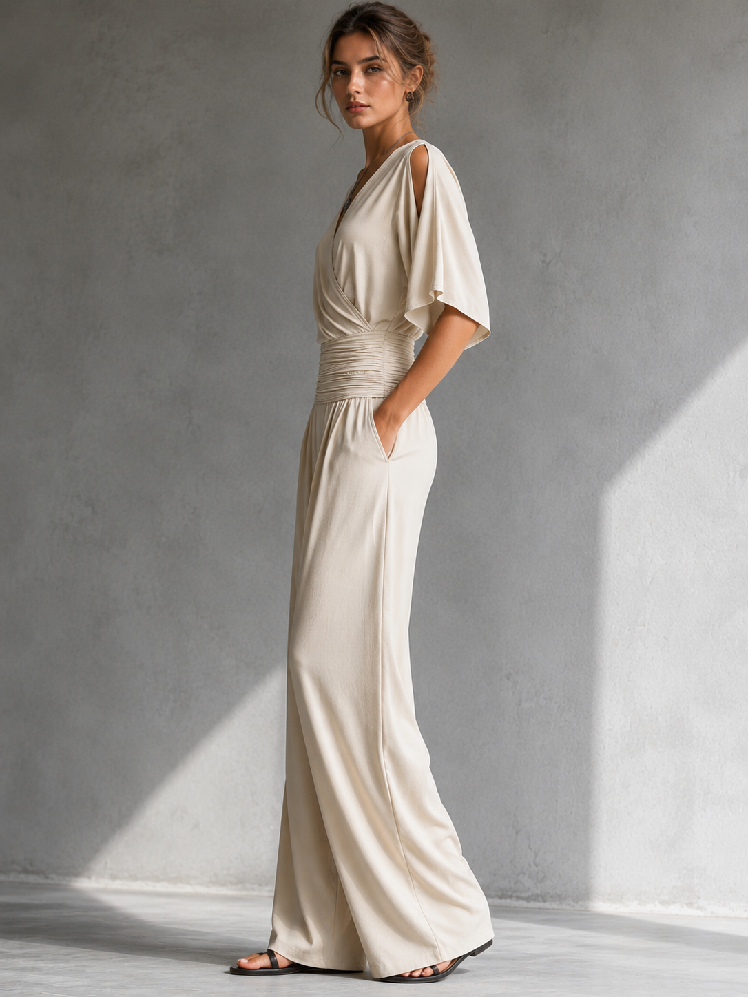 Adél | Elegant Jumpsuit with Cut-Out Shoulders