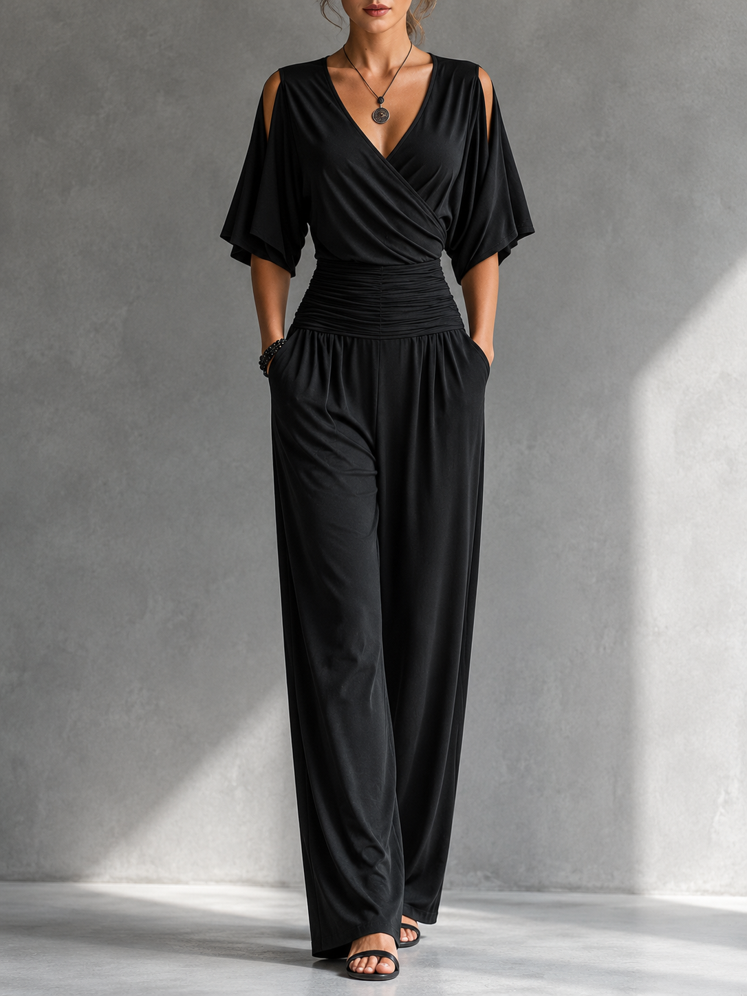 Alessia | Elegant Jumpsuit with Cut-Out Shoulders