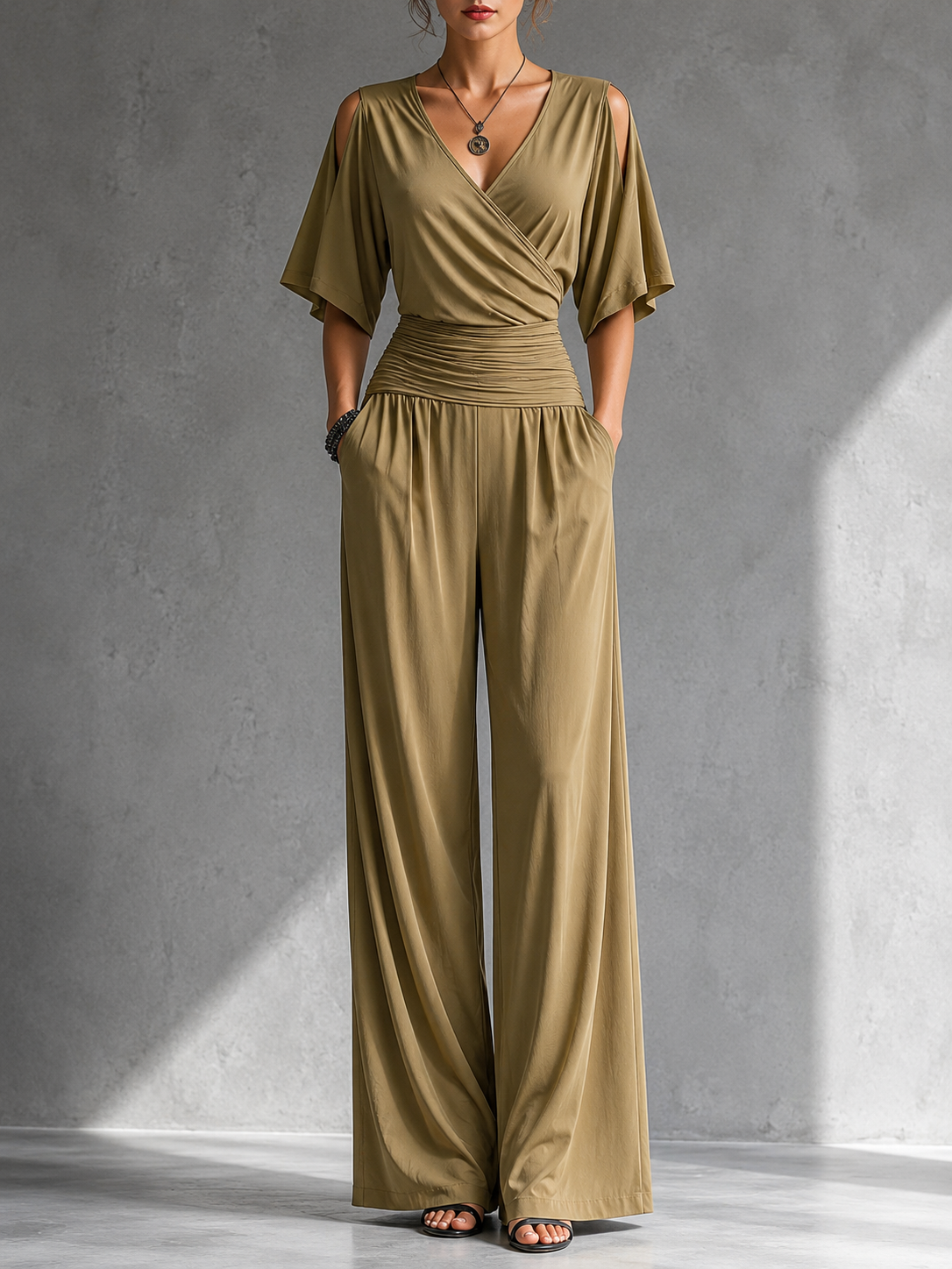 Adél | Elegant Jumpsuit with Cut-Out Shoulders