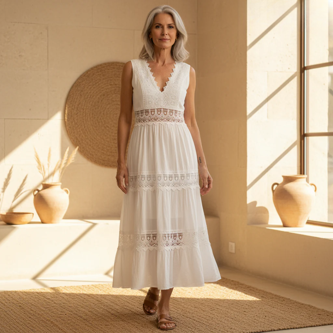 Circe - Lace Top with V-Neck