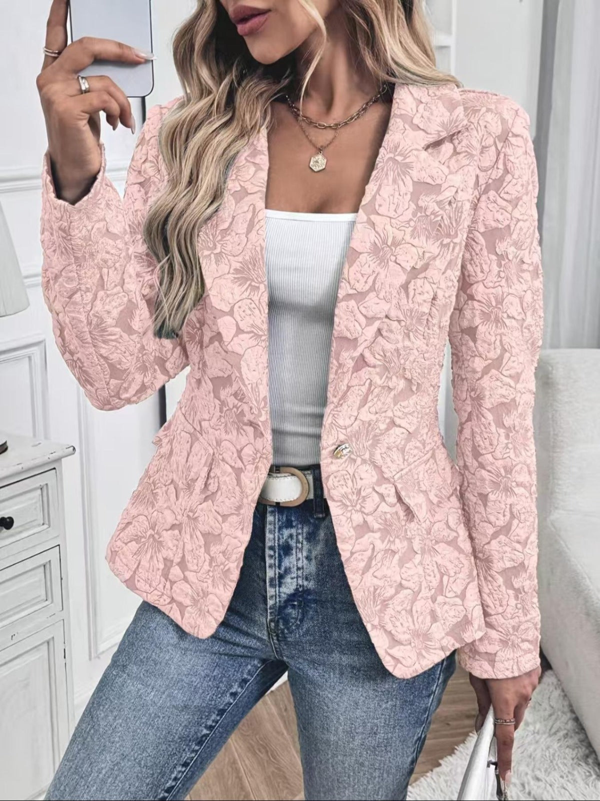 Women's Jacquard Paisley Blazer