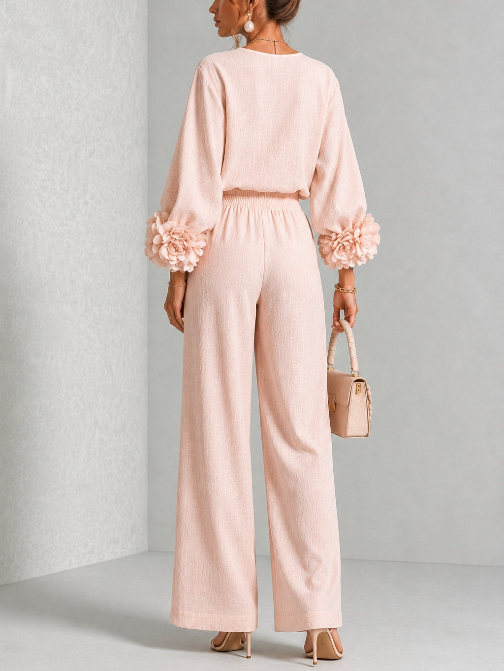 Tereza | Two-Piece Set with Floral Cuffs