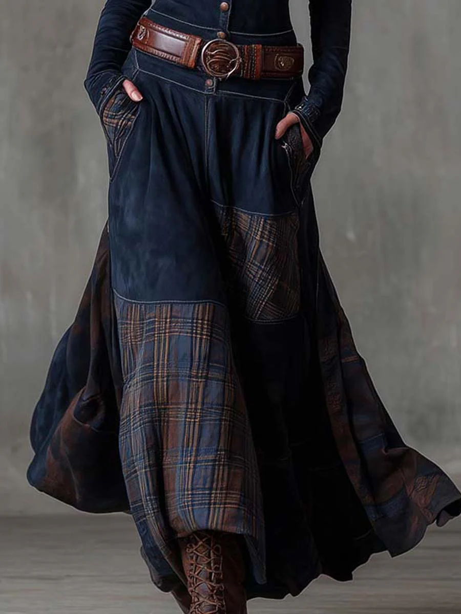 Élise | Maxi Dress in Suede with Belt