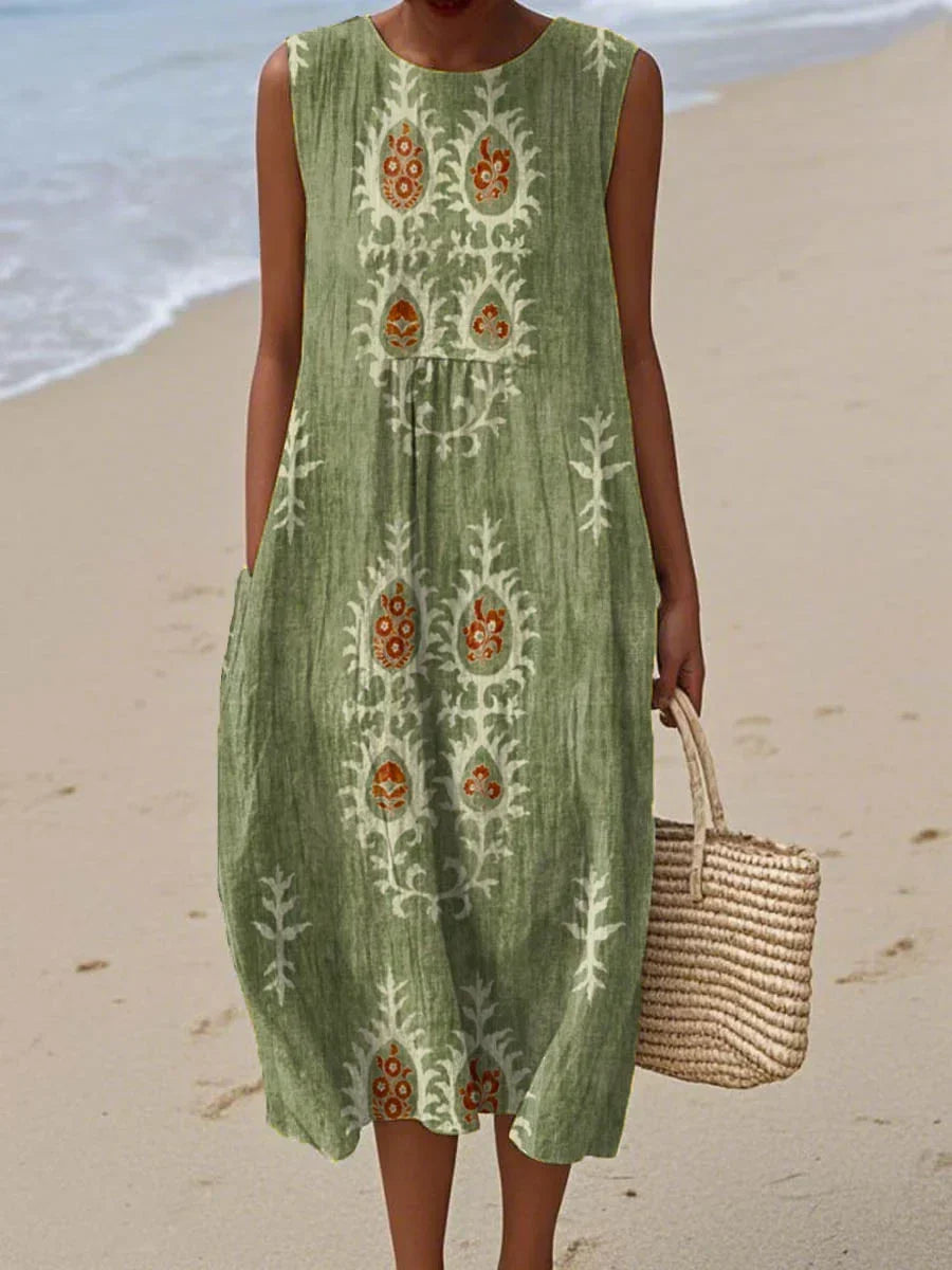 Gina - Sleeveless Summer Dress with Pockets