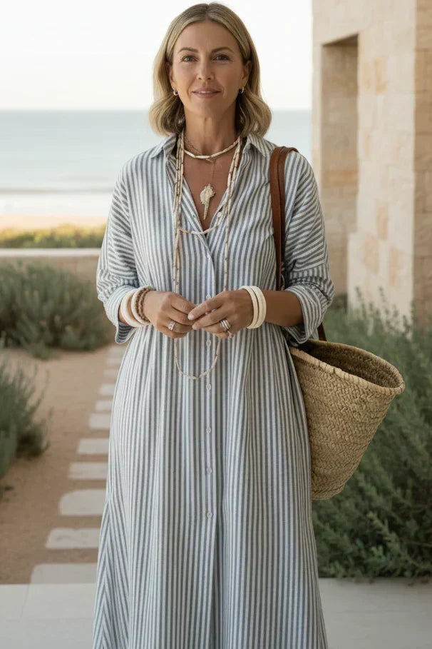 Elle | Striped Dress - Carefree Comfort, Everyday Ease