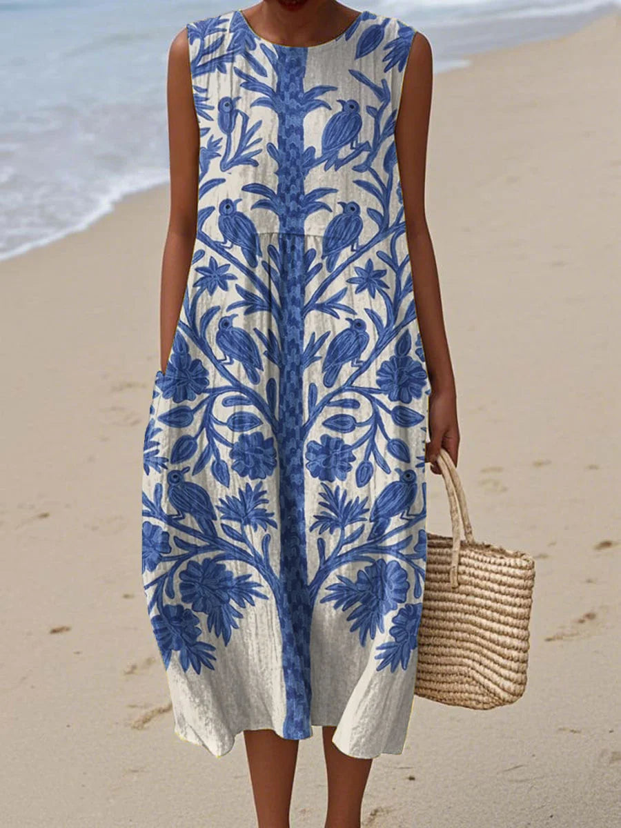 Leslie - Sleeveless Summer Dress with Pockets