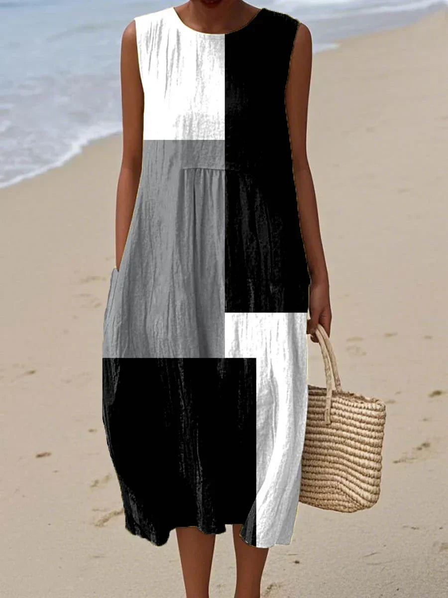 Mona - Sleeveless Summer Dress with Pockets