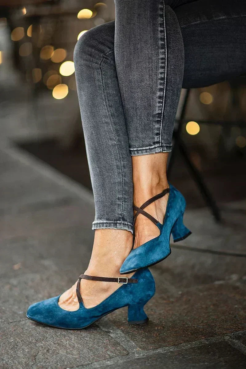 Dagmar – High Heeled Sandals with Criss-Cross Straps