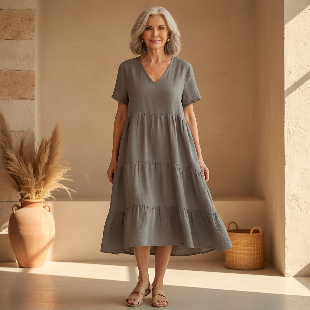 Bexley - Comfortable Summer Dress with V-Neck