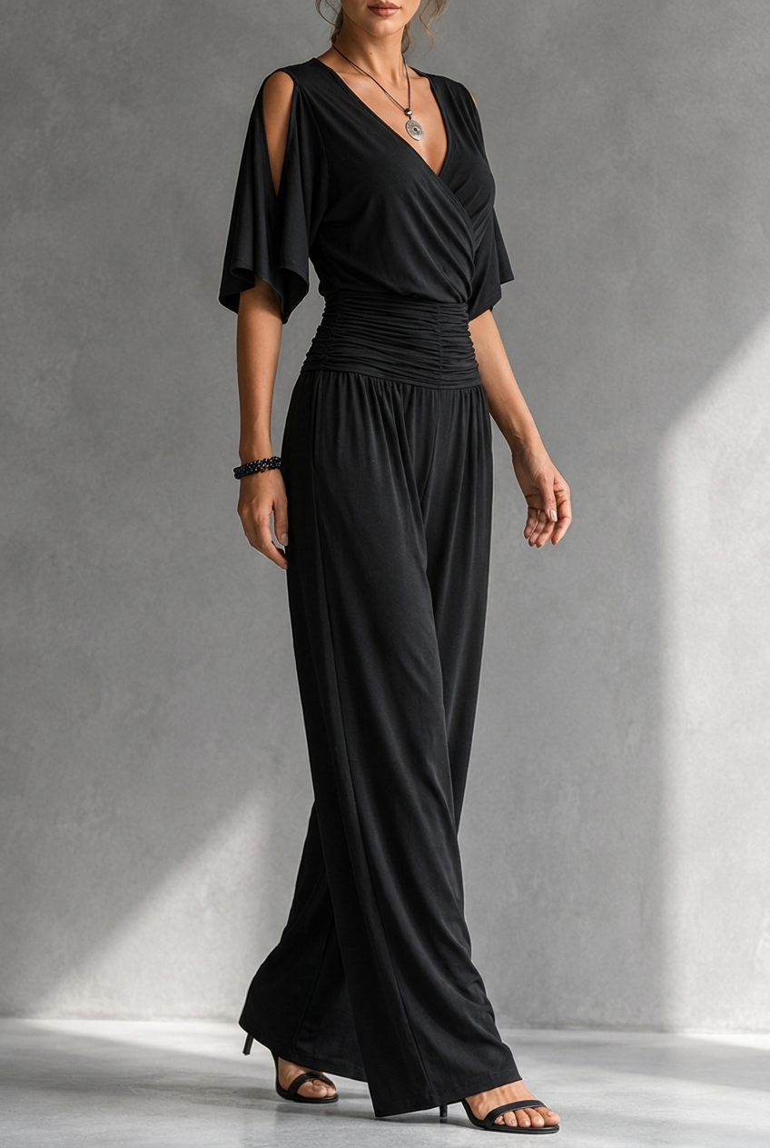 Adél | Elegant Jumpsuit with Cut-Out Shoulders