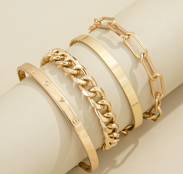 Elan Mercer Bracelet Set | Gold