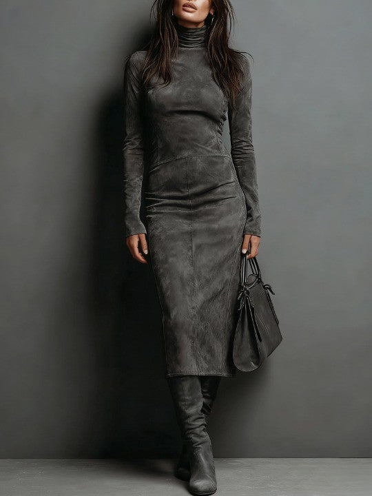 Lorène | Brown Midi Long Dress
