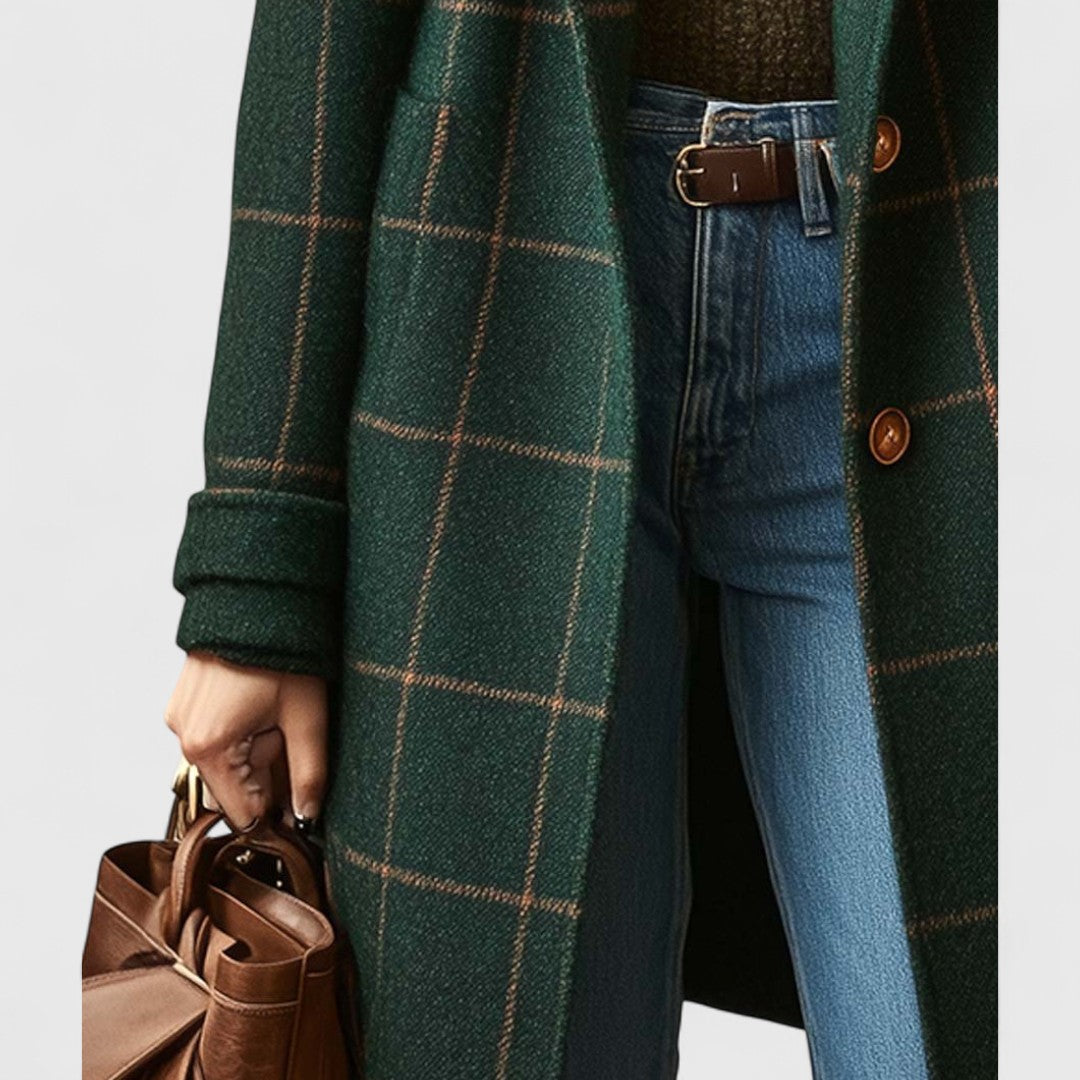 Jadranka ™ | Classic Checkered Pattern Coat