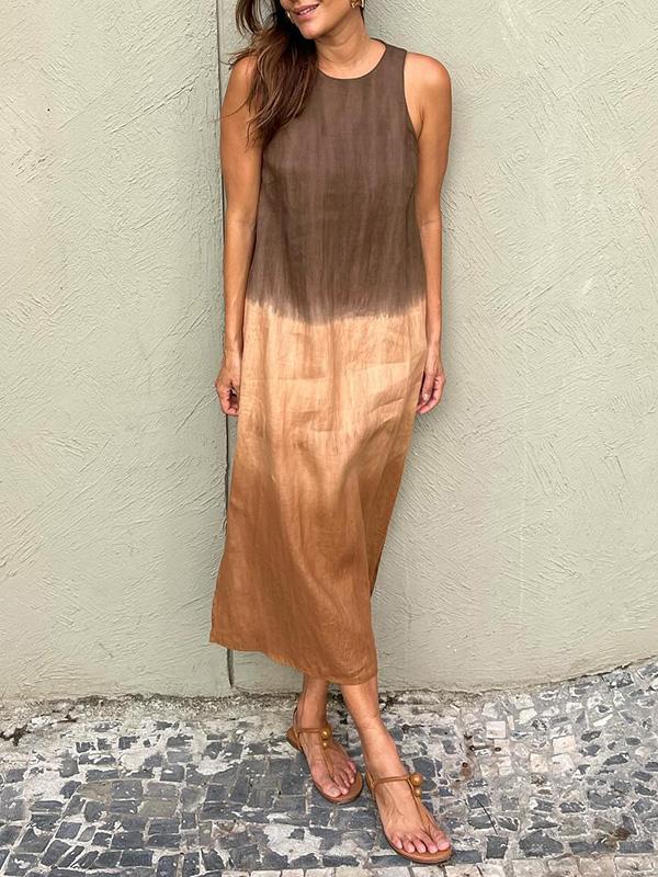Heather - Salmon Gradient Dress