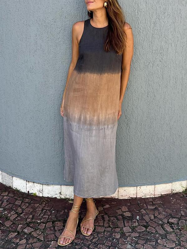 Heather - Salmon Gradient Dress