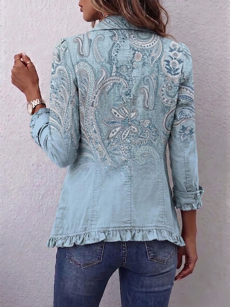 Emilia | Vintage paisley jacket with ruffles