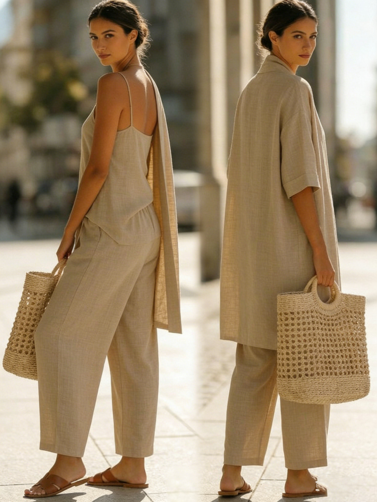 Isabella | Effortless Three-Piece Set of Linen and Cotton
