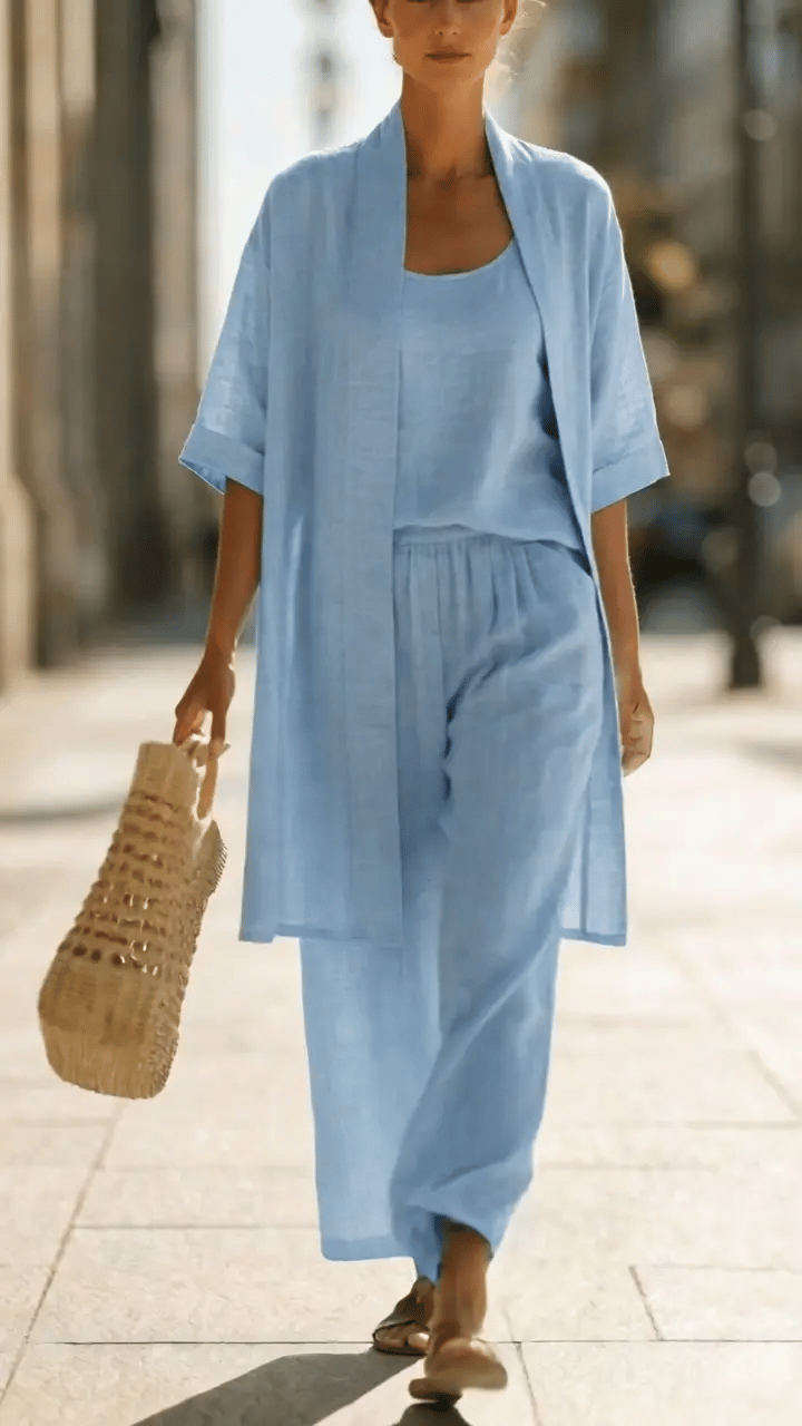 Isabella | Effortless Three-Piece Set of Linen and Cotton