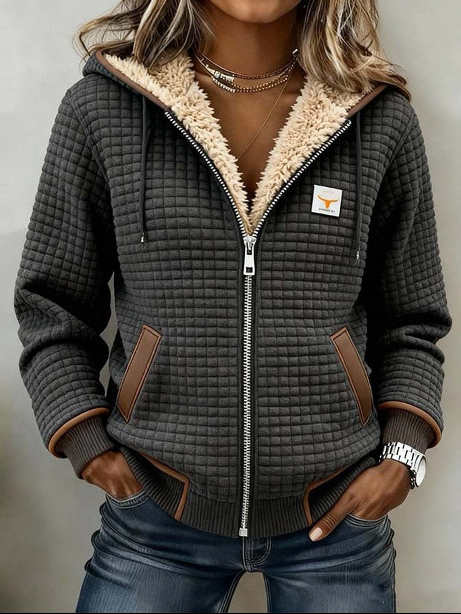 Sandra | Quilted Jacket with Sherpa Lining and Hood