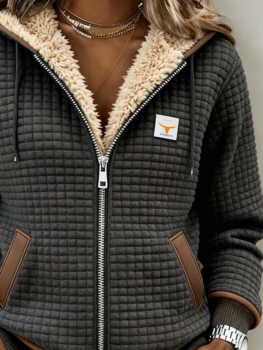 Sandra | Quilted Jacket with Sherpa Lining and Hood