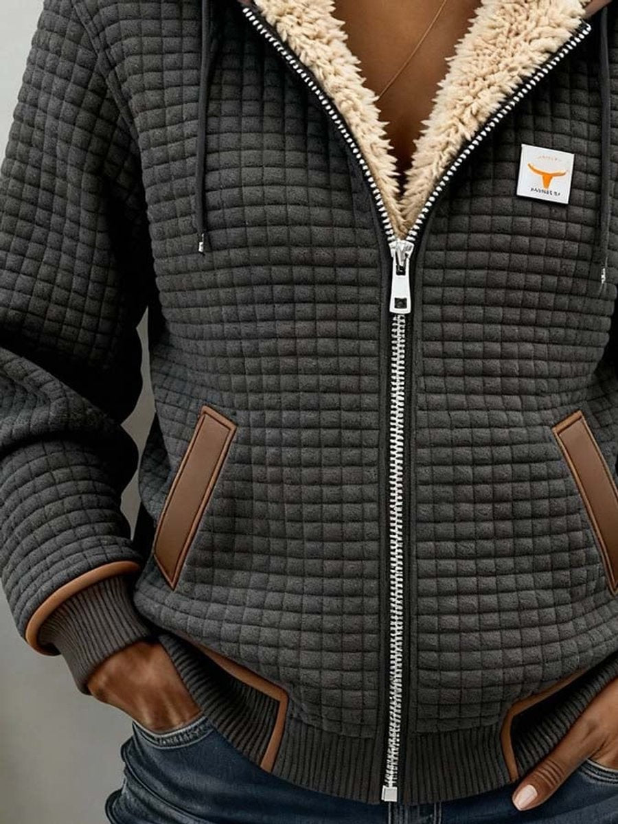 Sandra | Quilted Jacket with Sherpa Lining and Hood