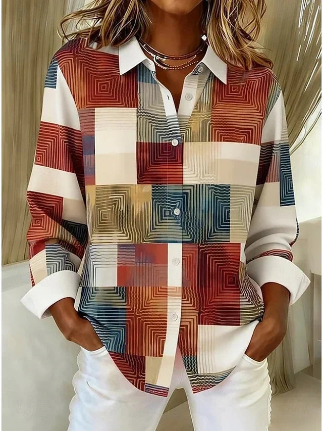 Merritt™ | Vintage Patchwork Blouse with Buttons
